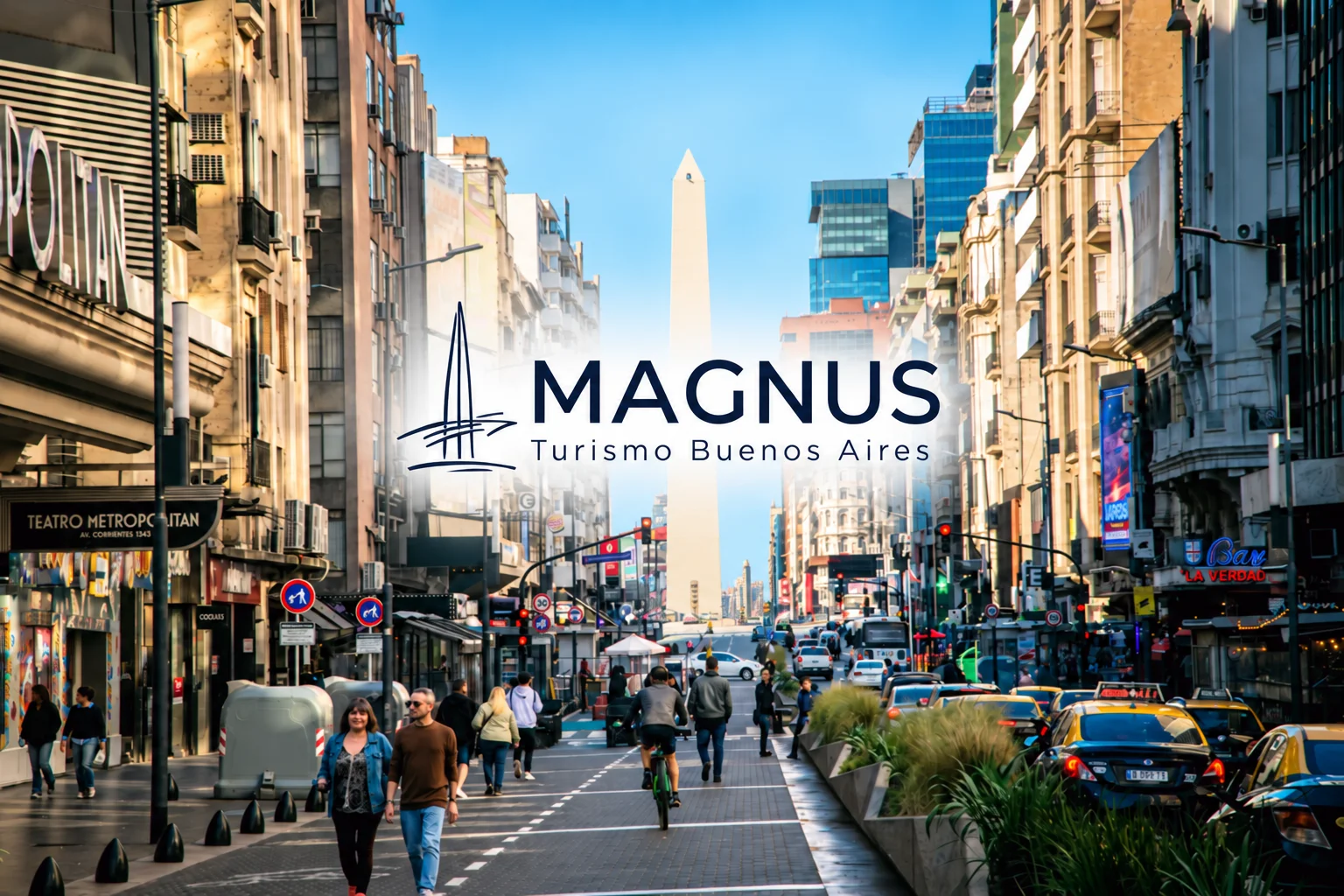 Magnus Turismo Buenos Aires, com o Obelisco ao fundo
