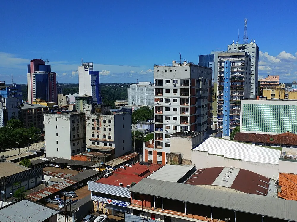 Vista do centro de Ciudad del Este