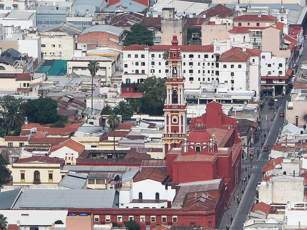 Vista de Salta e da Igreja São Francisco